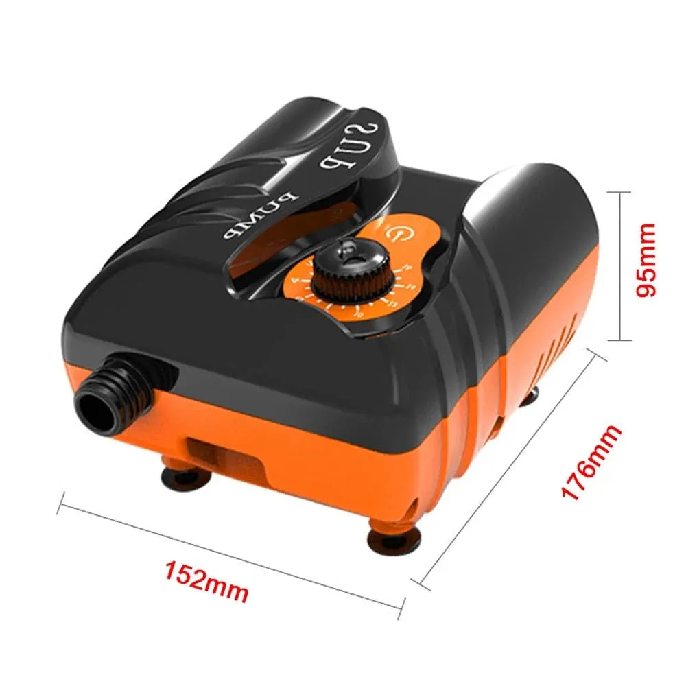 16PSI Electric Air Pump High Pressure Air Compressor Portable Tire Inflator 110W for Stand Up Paddle Board Inflatable Pool Boat