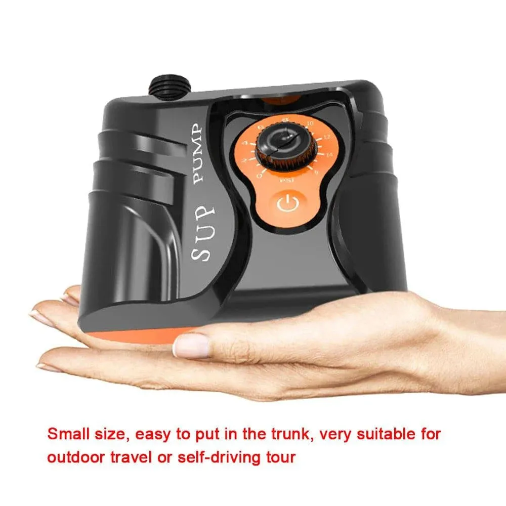 16PSI Electric Air Pump High Pressure Air Compressor Portable Tire Inflator 110W for Stand Up Paddle Board Inflatable Pool Boat