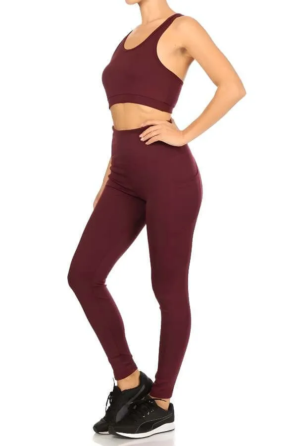 2-Piece Sports Bra and Tummy Control Athleisure Set