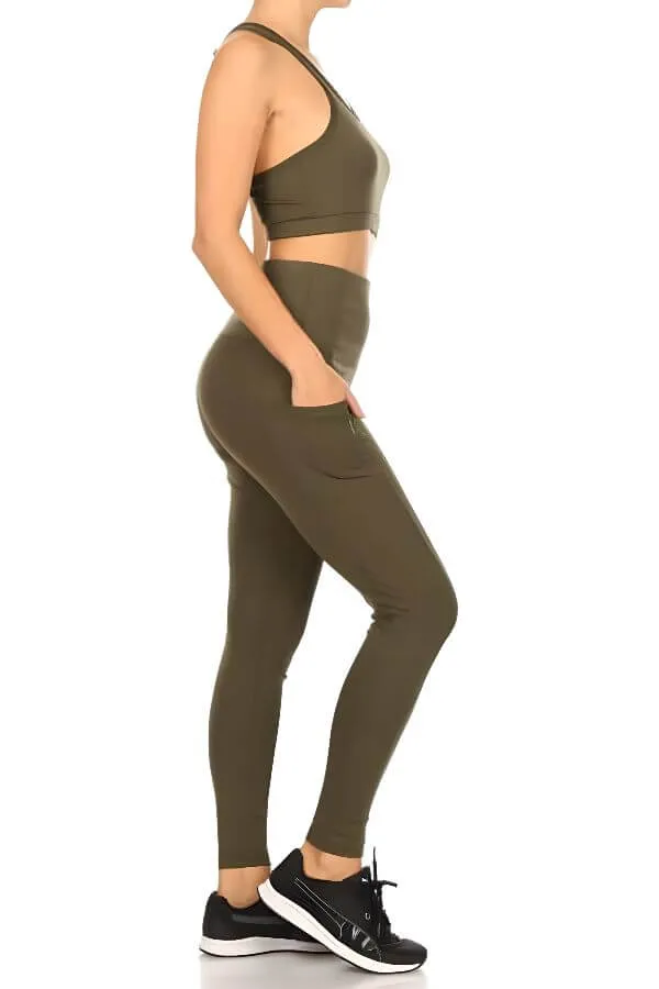 2-Piece Sports Bra and Tummy Control Athleisure Set