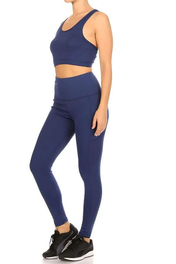 2-Piece Sports Bra and Tummy Control Athleisure Set