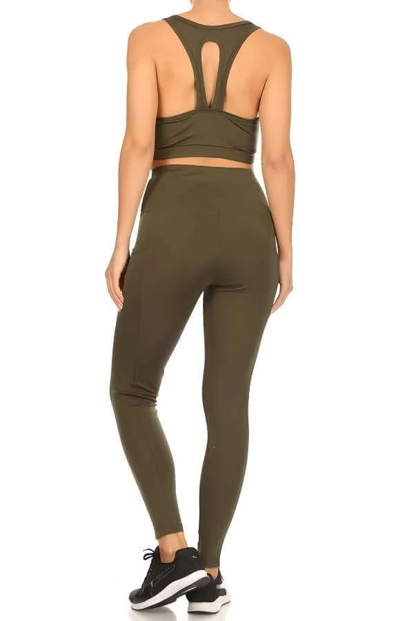 2-Piece Sports Bra and Tummy Control Athleisure Set