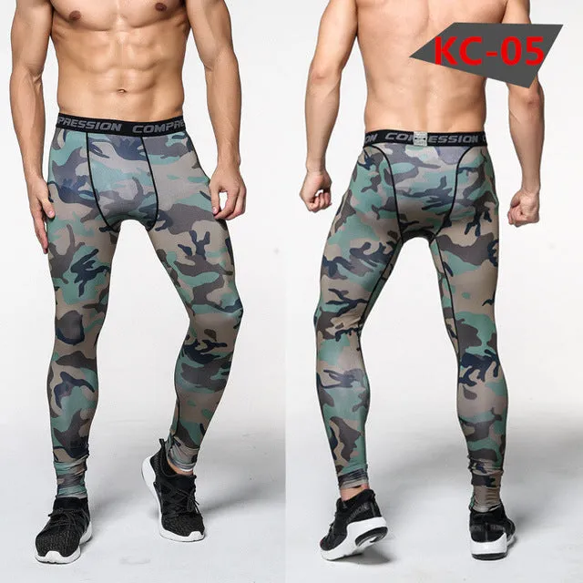 2016 camouflage men pants  fitness joggers compression tights long pants  leggings mens  wear jogginsg