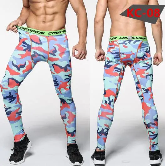 2016 camouflage men pants  fitness joggers compression tights long pants  leggings mens  wear jogginsg