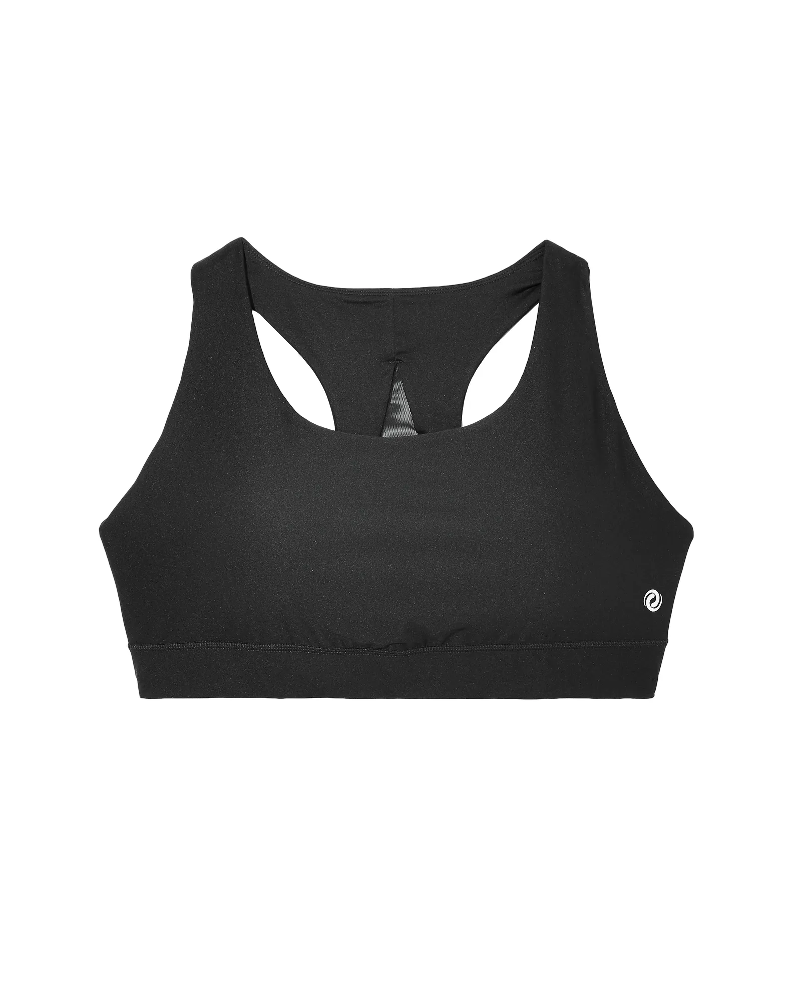 Alm Sports Bra with Mesh Details | Black