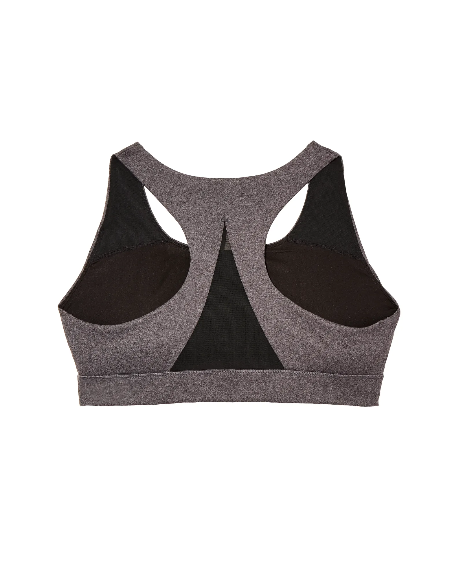 Alm Sports Bra with Mesh Details | Charcoal Grey