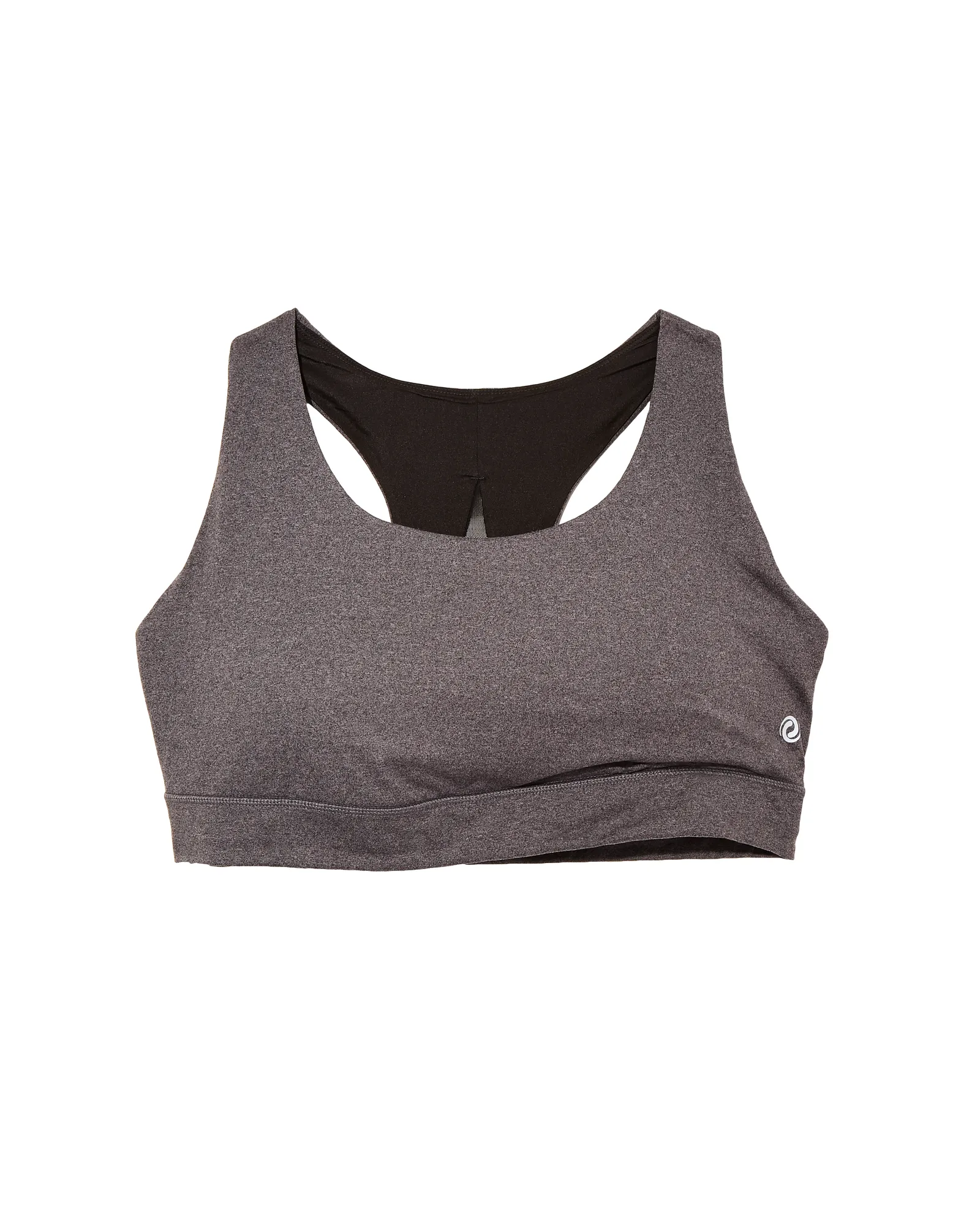 Alm Sports Bra with Mesh Details | Charcoal Grey