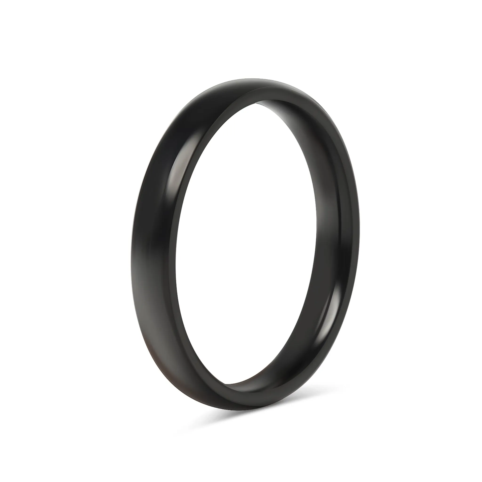 Black Stainless Steel Blank Ring / CFR7004