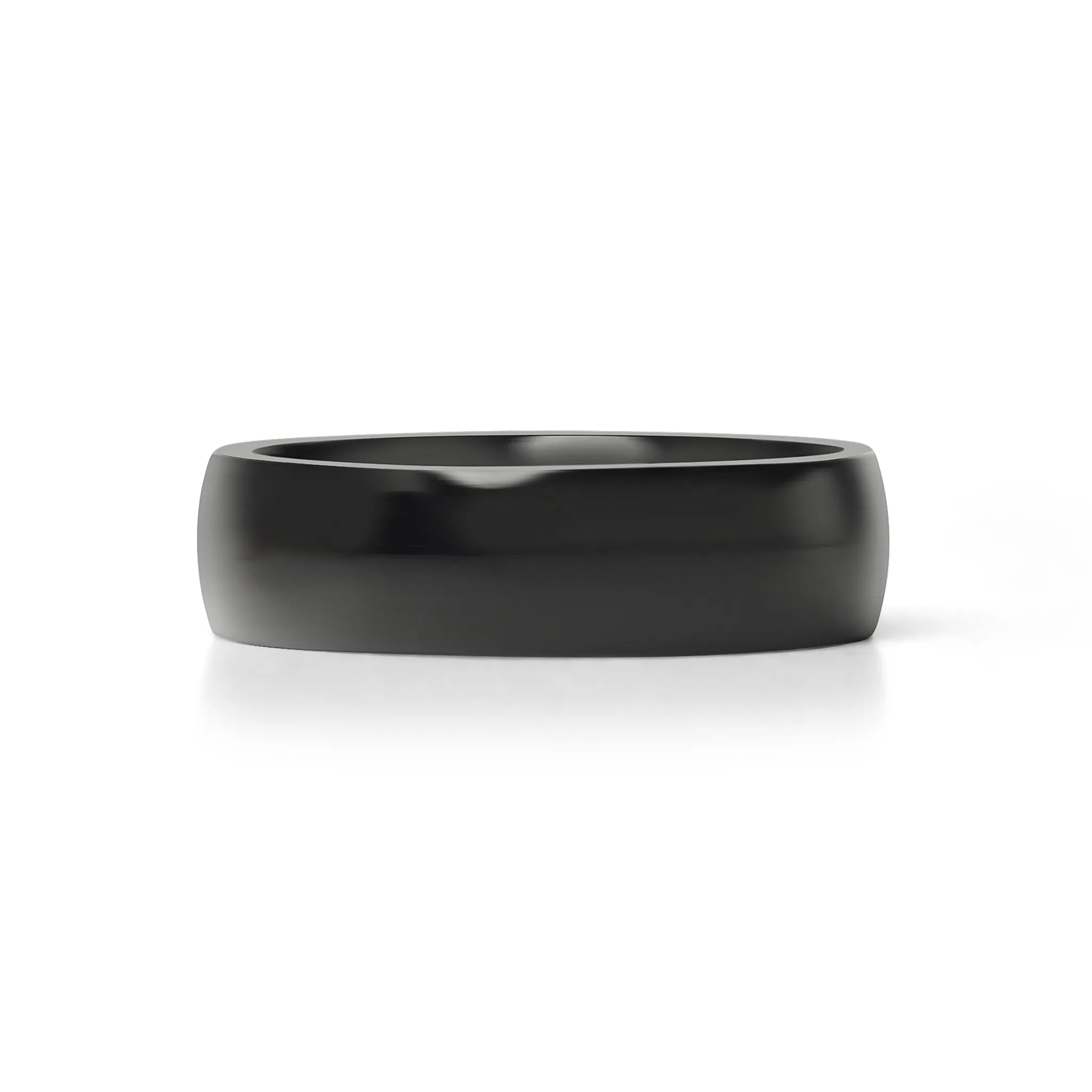 Black Stainless Steel Blank Ring / CFR7004