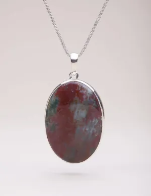 Bloodstone Pendant Necklace