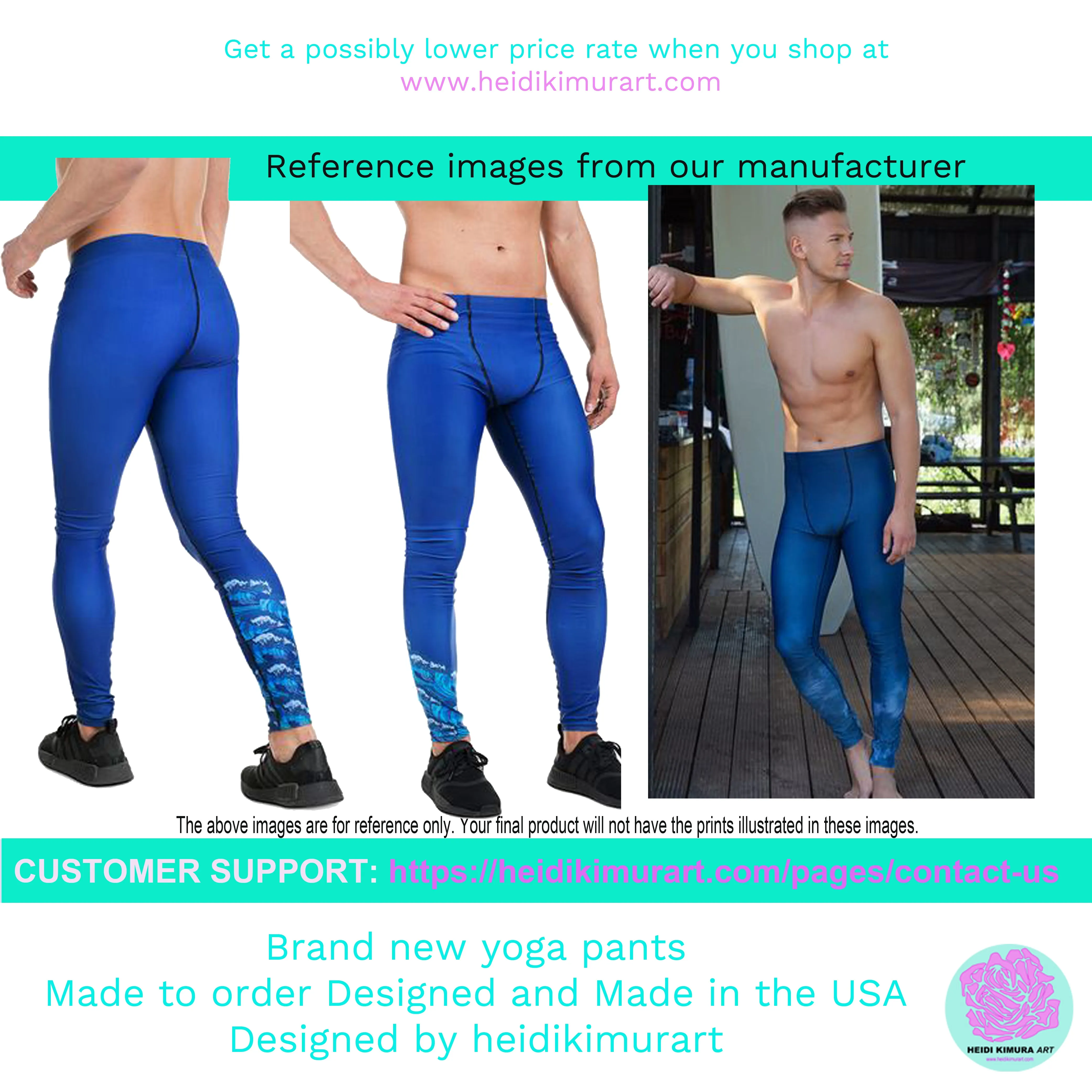 Blue Triangular Meggings, Colorful Birthday Boy Geometric Men's Leggings Tights-Made in USA/EU/MX