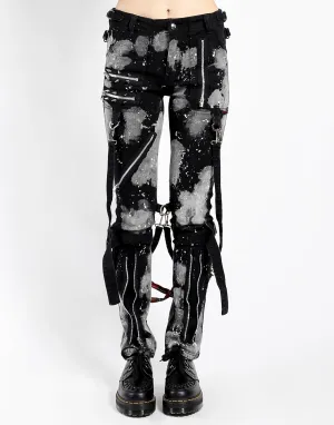 BONDAGE PANT BLEACH AND STUD