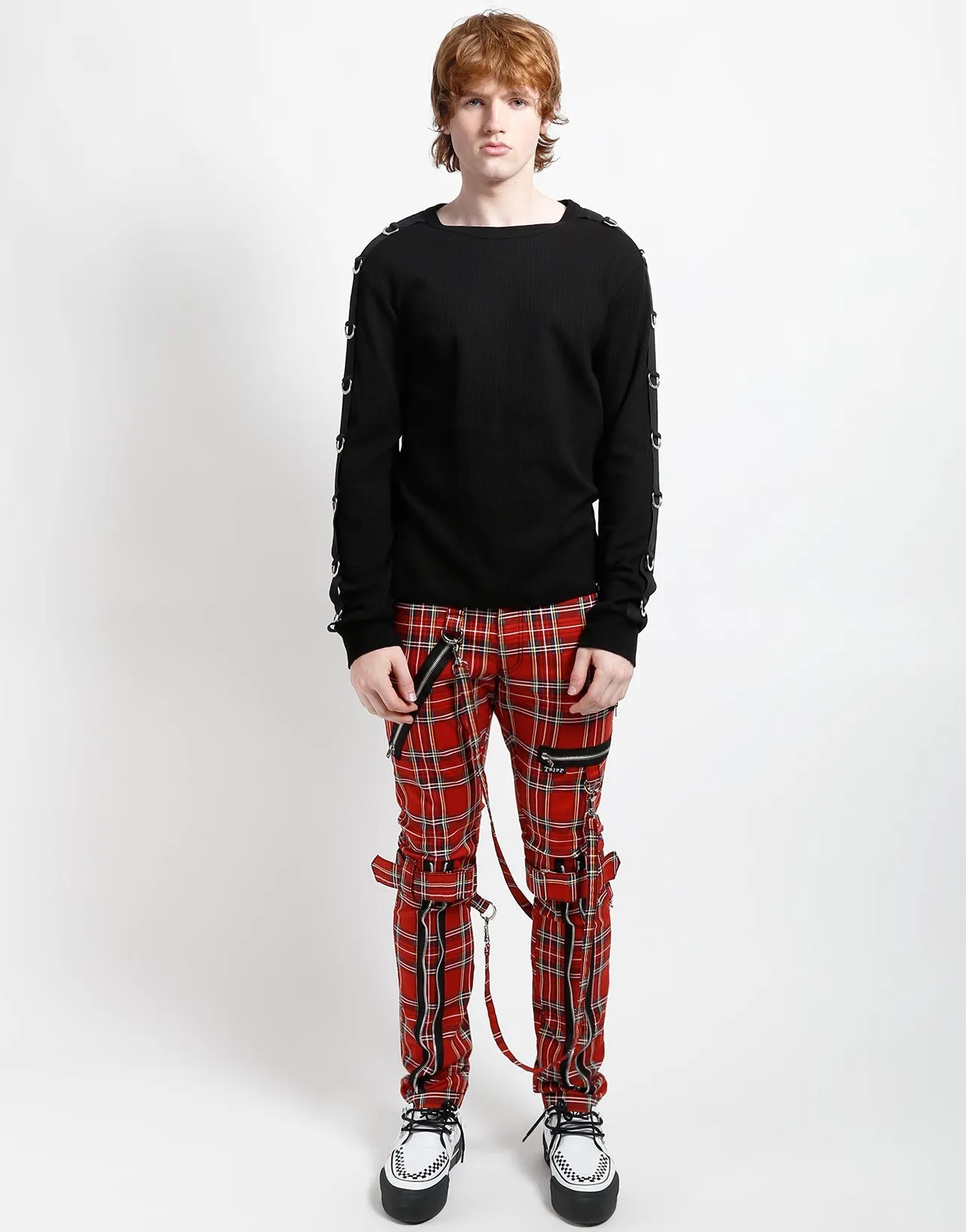 BONDAGE PANT RED PLAID