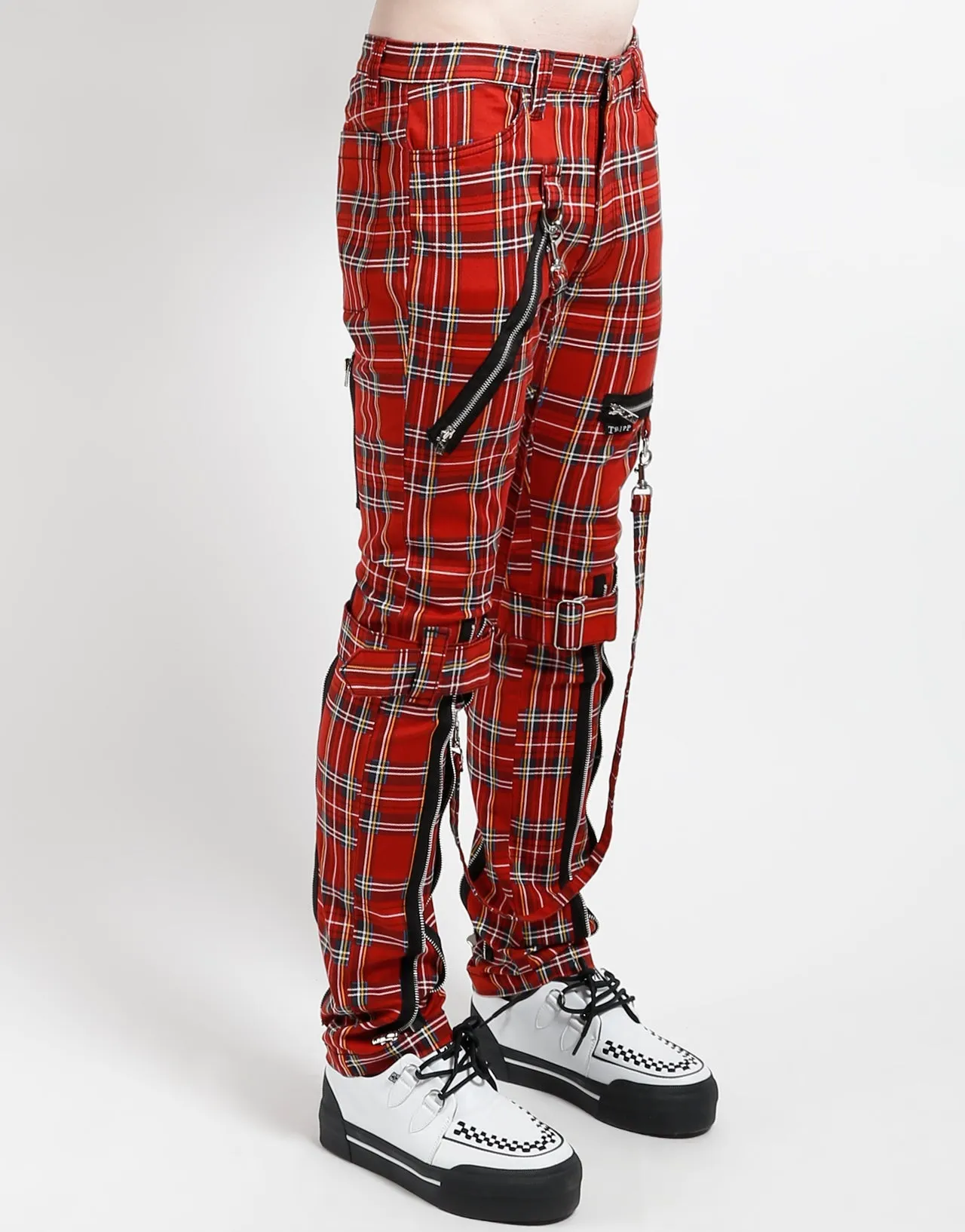 BONDAGE PANT RED PLAID