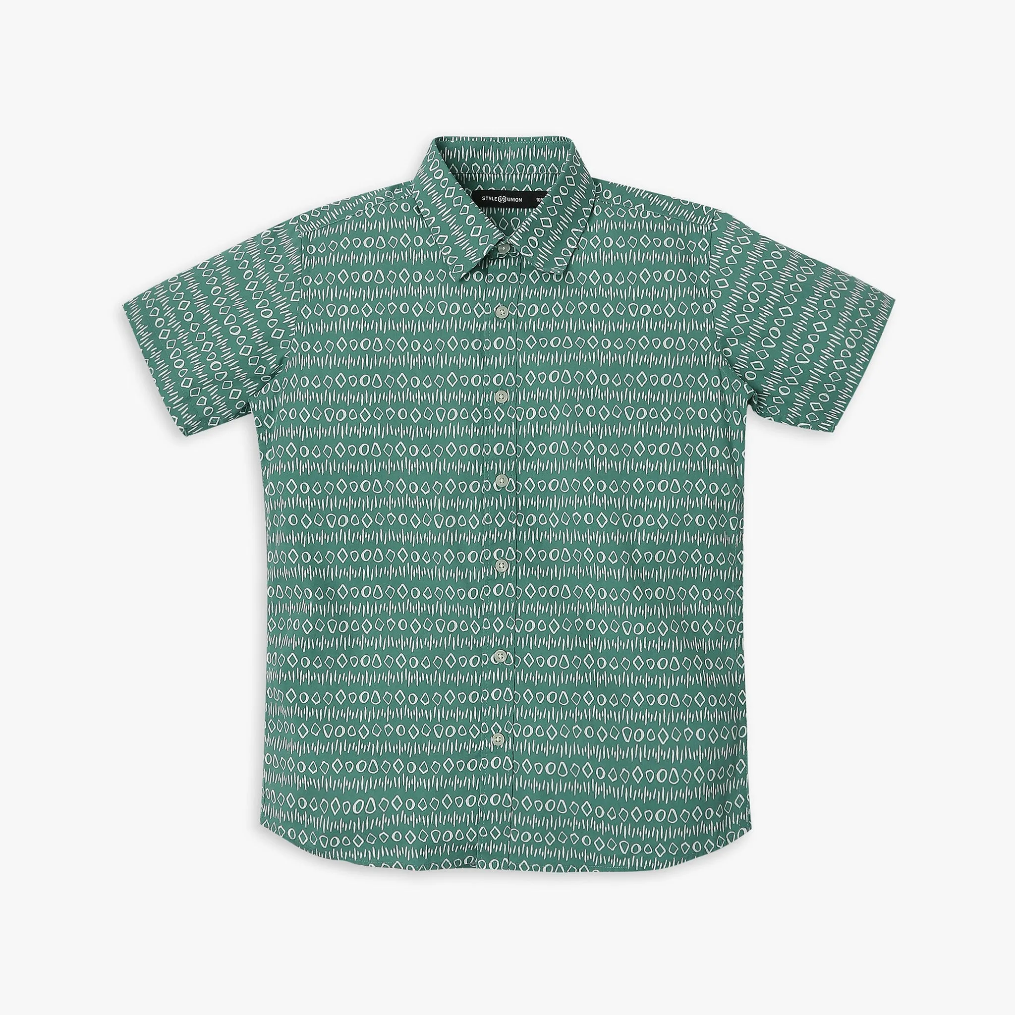 Boy's Regular Fit Printed Shirt