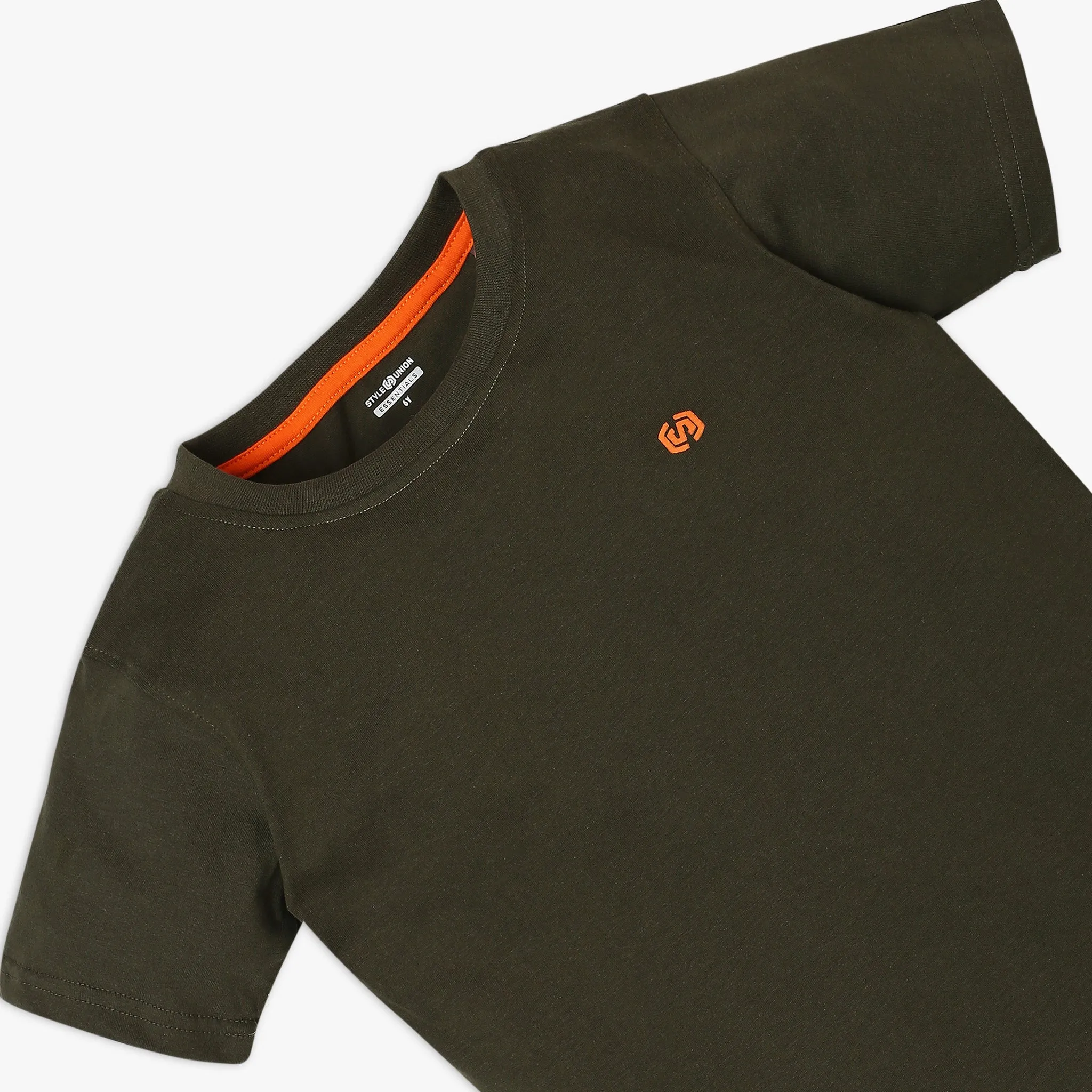 Boy's Regular Fit Solid T-Shirt