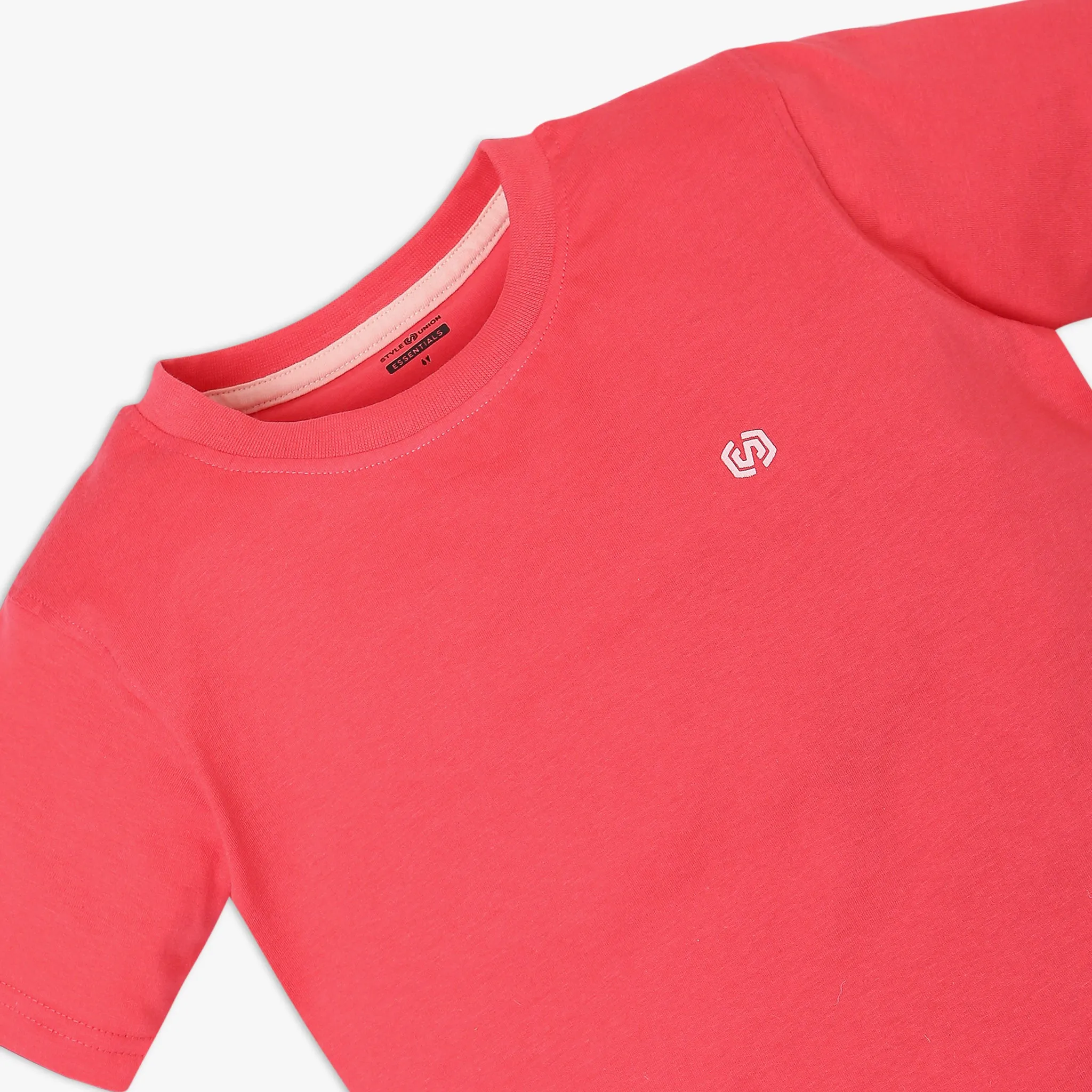 Boy's Regular Fit Solid T-Shirt