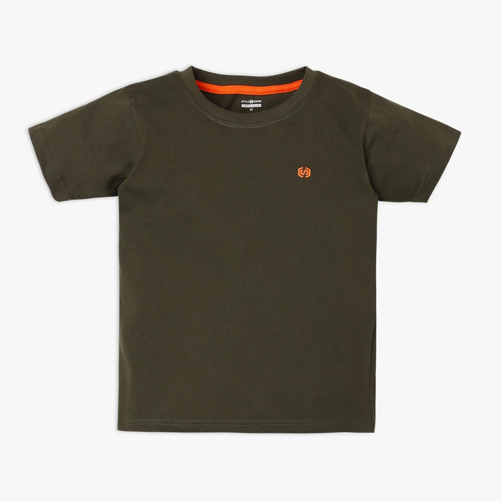 Boy's Regular Fit Solid T-Shirt