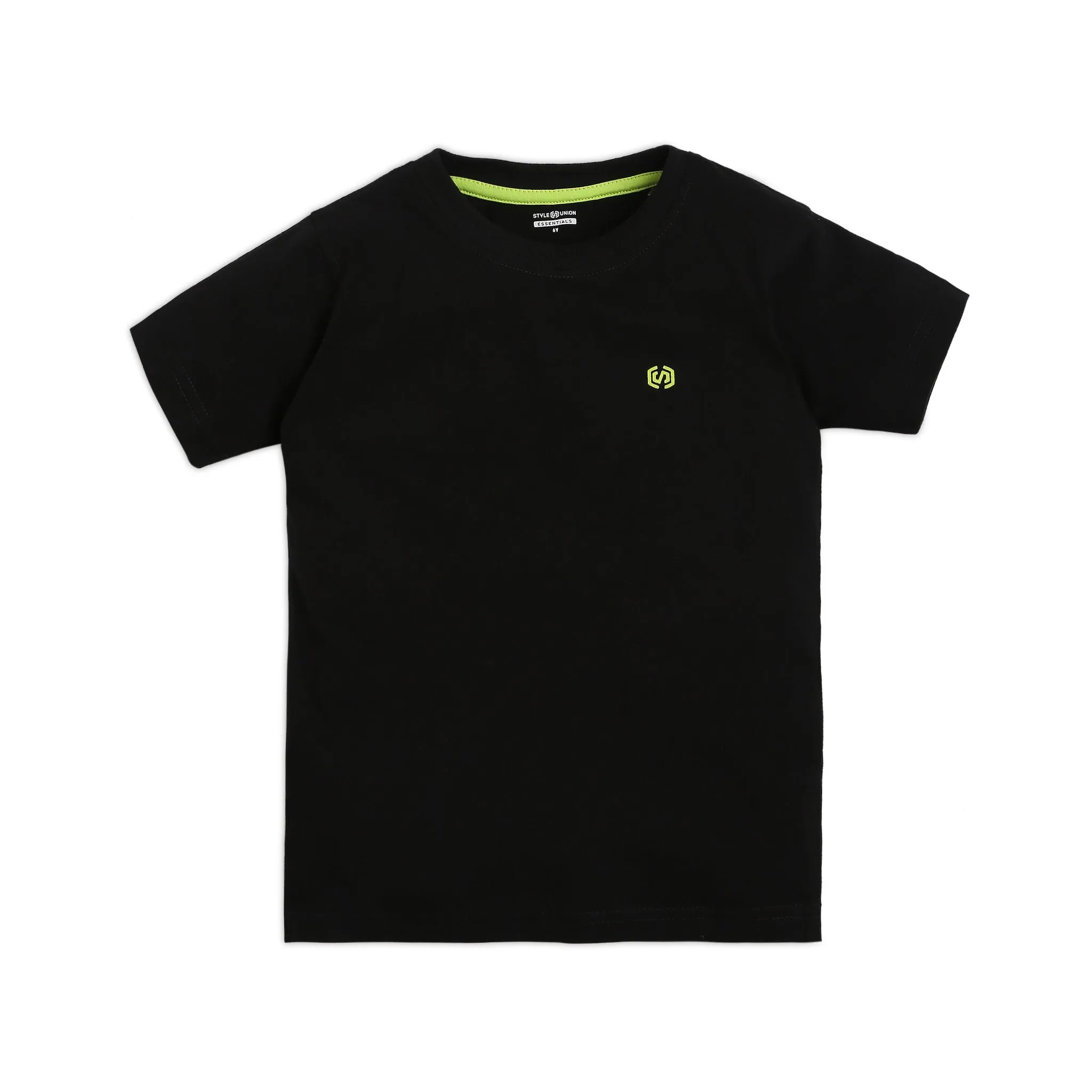 Boy's Regular Fit Solid T-Shirt