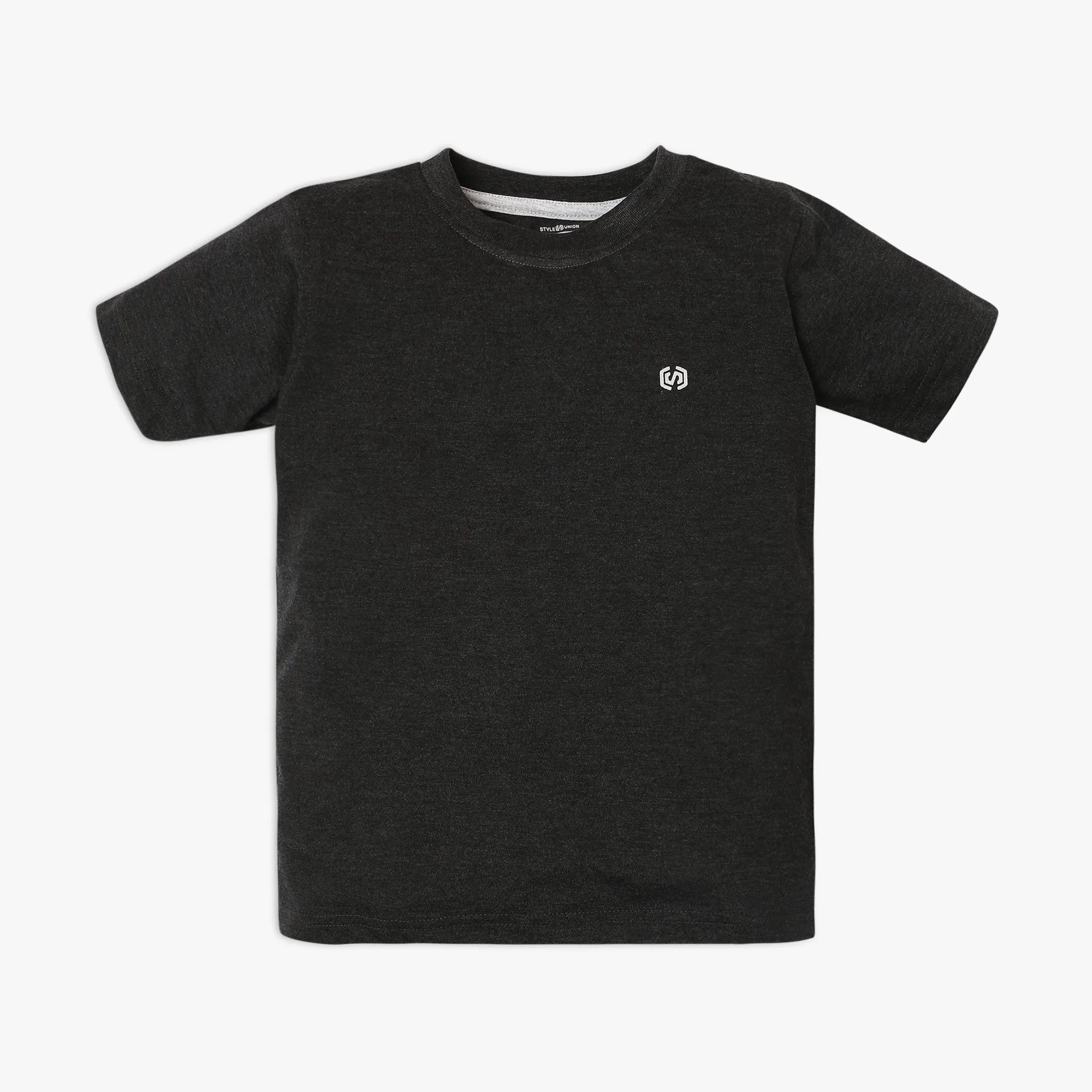 Boy's Regular Fit Solid T-Shirt