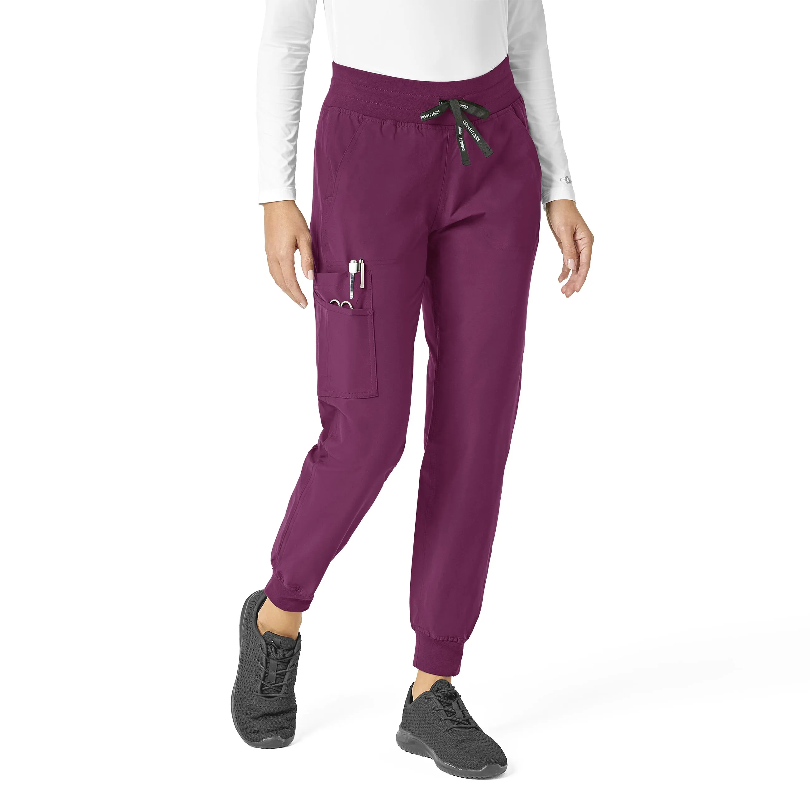 Carhartt Force Essentials Women's Jogger Scrub Pant - Wine