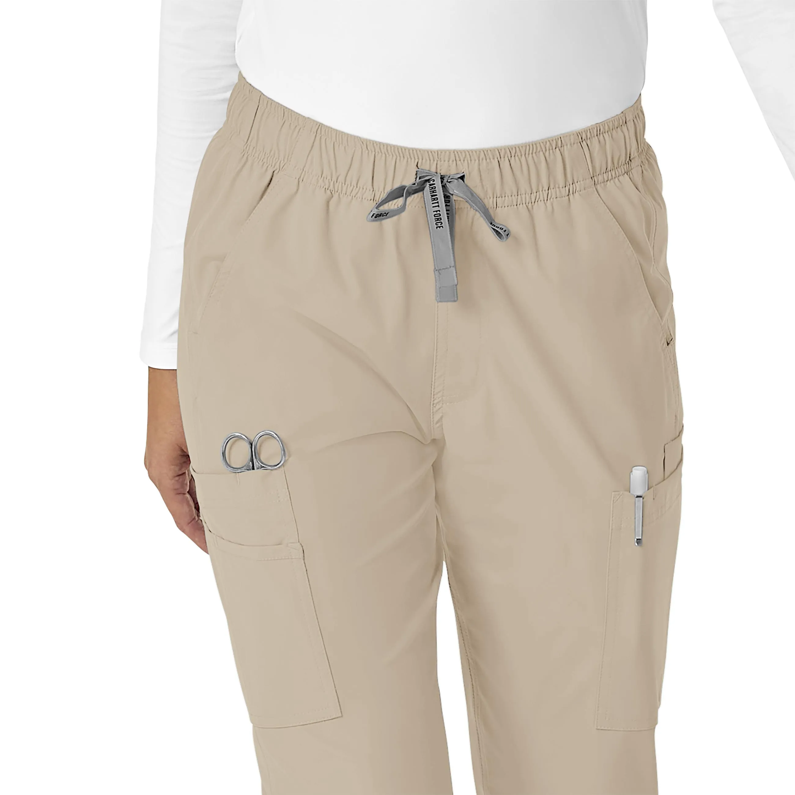 Carhartt Force Essentials Women's Straight Leg Scrub Pant - Khaki