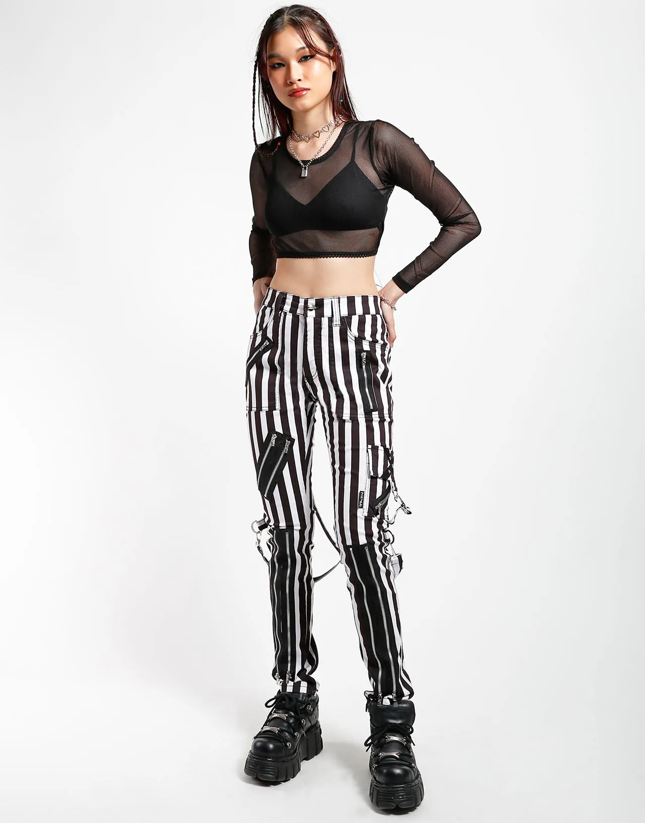 CLASSIC SLIM LEG  BONDAGE PANT MEDIUM STRIPE