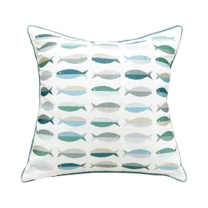 Coastal Fish Pillow - Indoor Outdoor Pillow