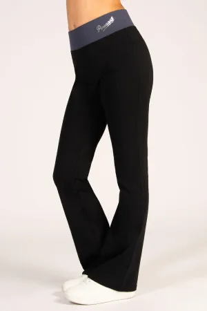 Contrast Band Flared Jersey Trousers