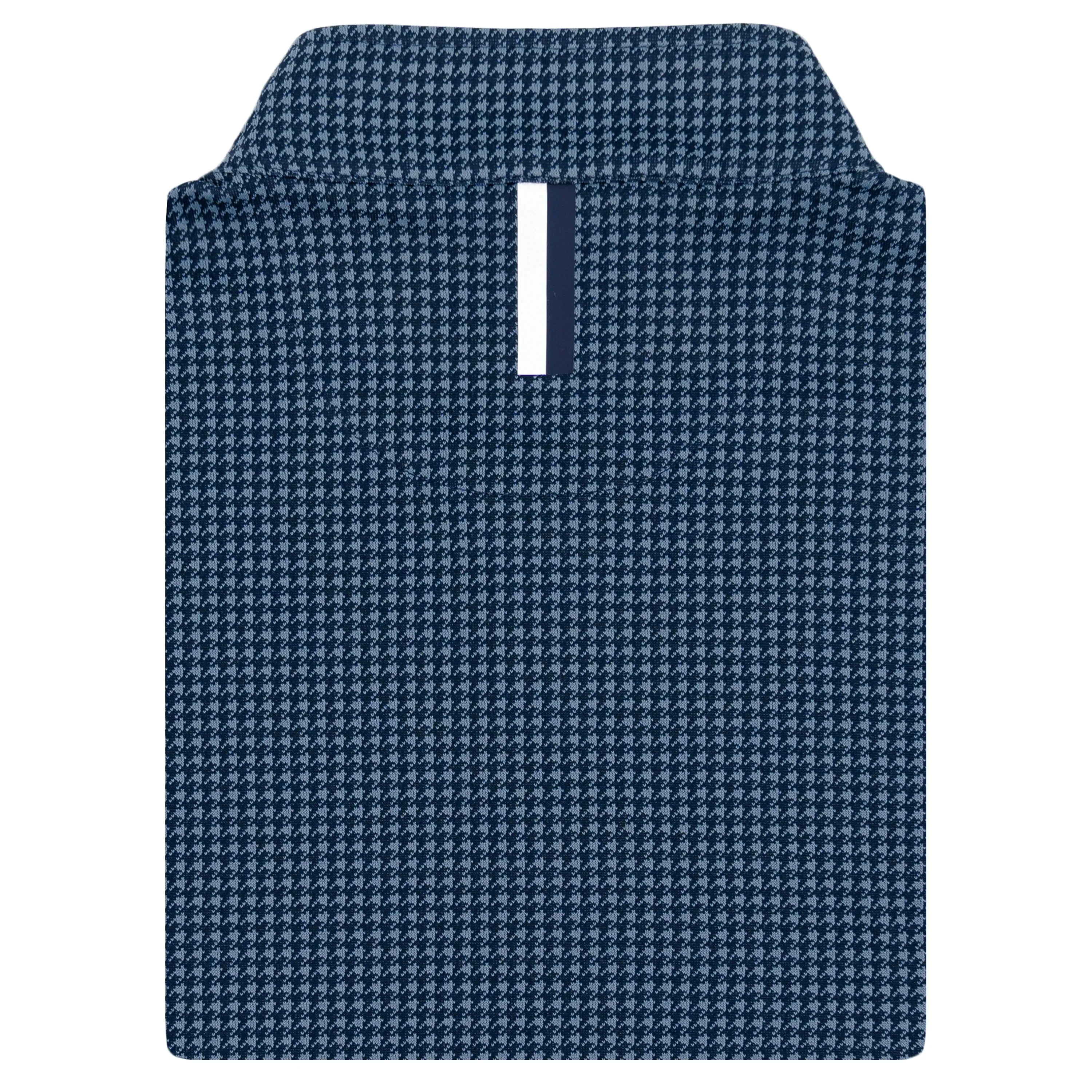 Dogstooth Houndstooth Jacquard Performance Q-Zip | The Dogstooth Houndstooth - Slate Blue/Fleet Navy