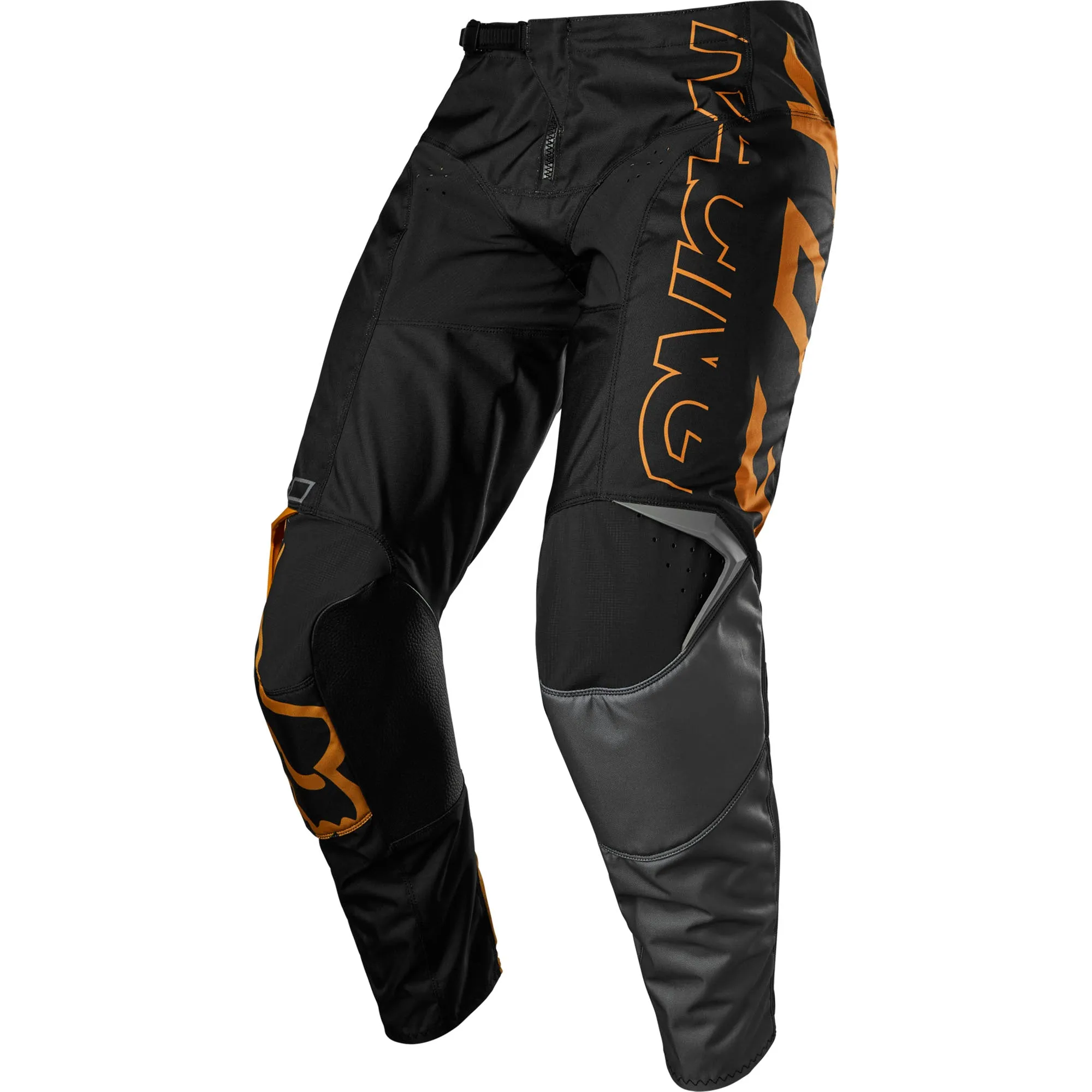 Fox Racing  Boys Black Gold 180 Skew Pants Heat Resistant TruMotion Stretch MotoX