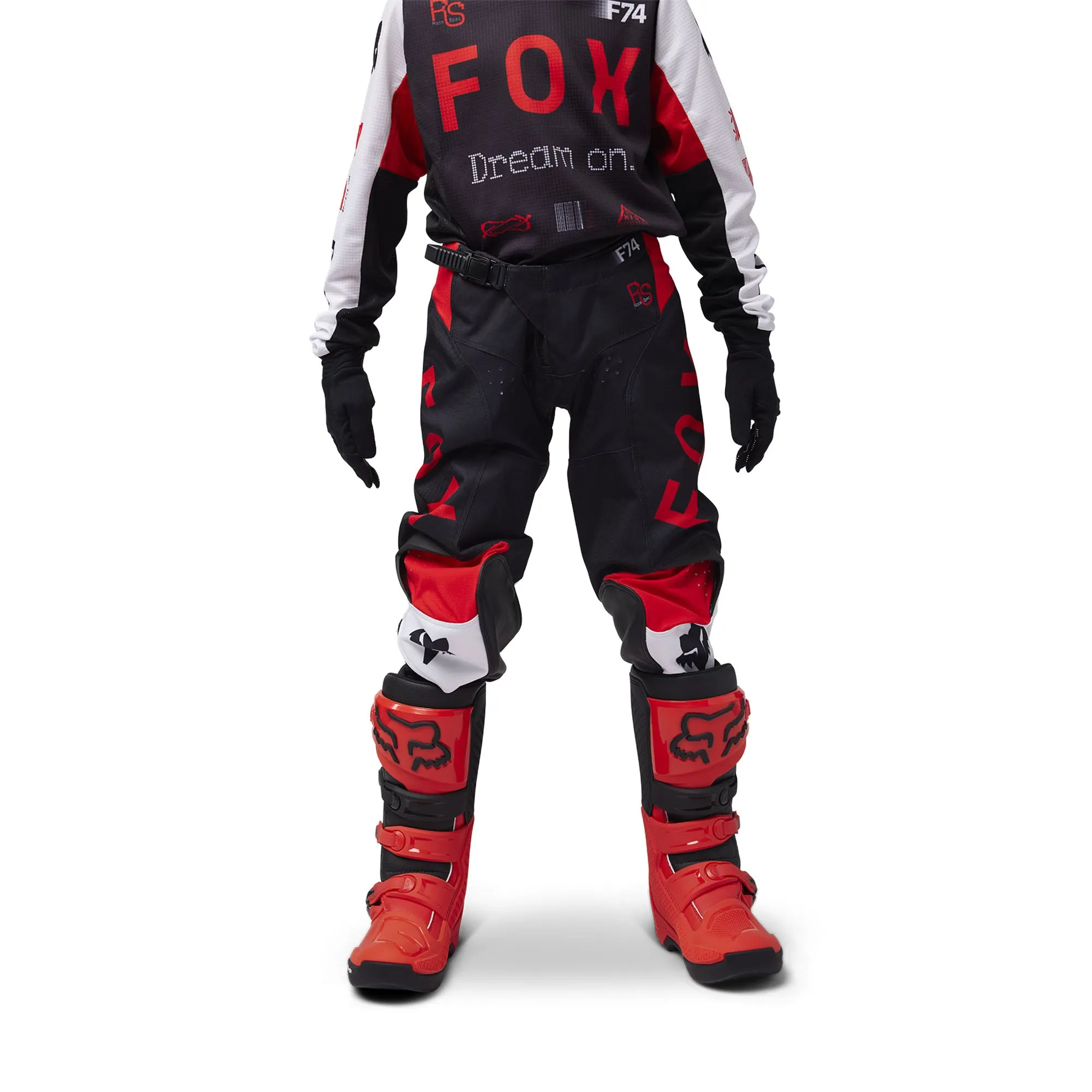 Fox Racing Youth 180 Race Spec Offroad Pants Fluorescent Red