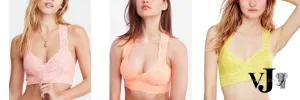 Free People Womens Galloon Lace Racerback Bra