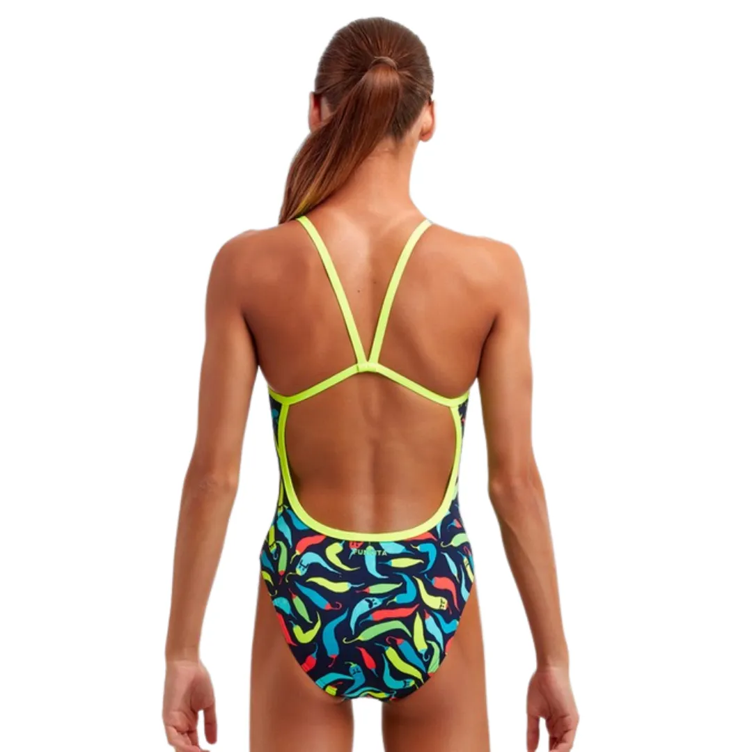 Funkita One Piece Eco |Single Strap|  Chilli Boss Swimsuit