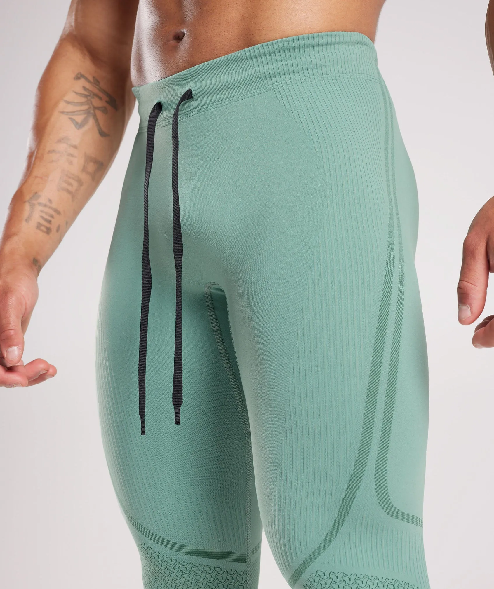 Gymshark 315 Seamless Tights - Ink Teal/Jewel Green