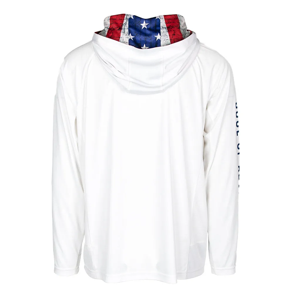 Hooded Performance Long Sleeve Shirt | American Flag