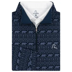 Kodiak Jacquard Performance Q-Zip | The Kodiak - Slate Blue/Fleet Navy