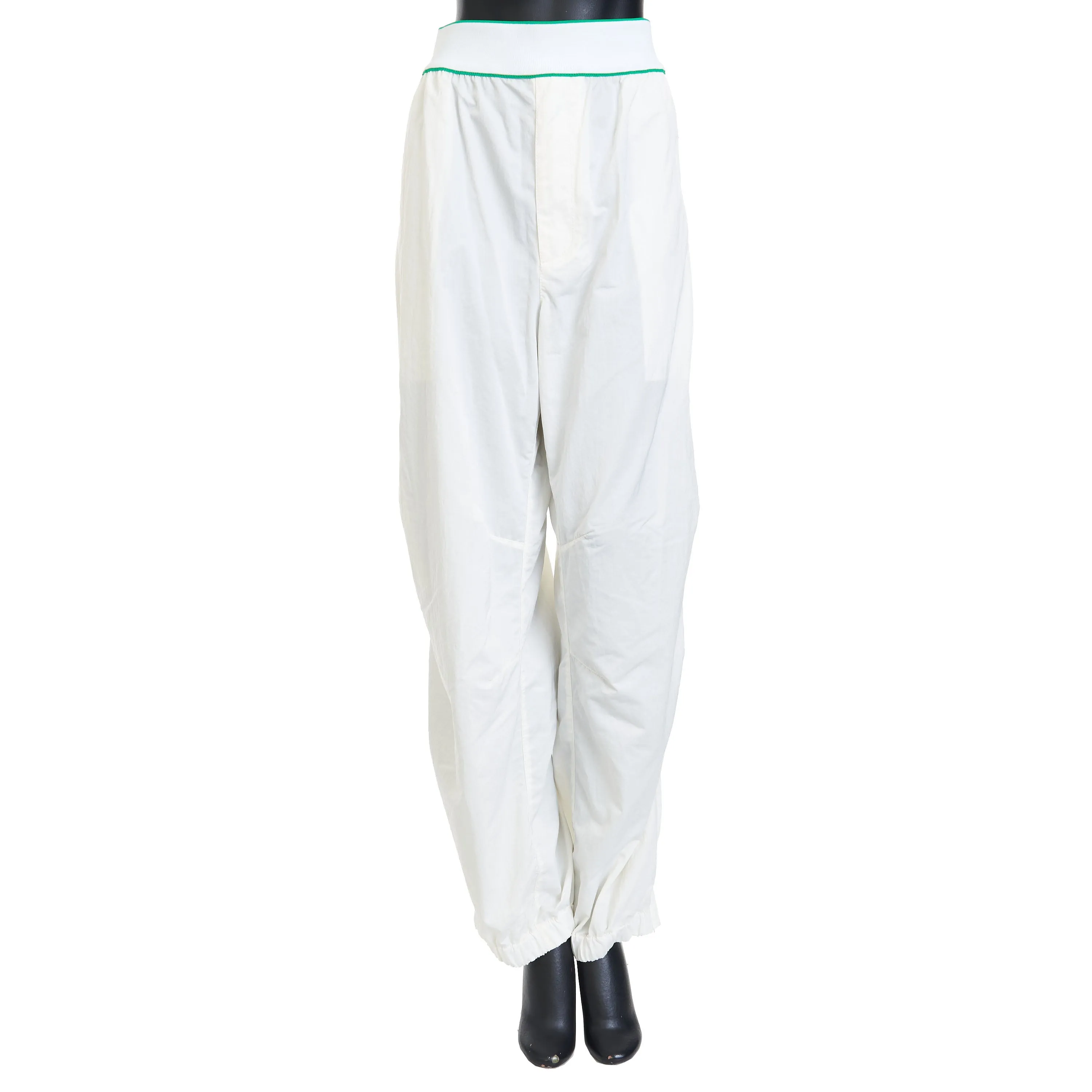 Logo Detailed Joggers Pants In White Tech Nylon