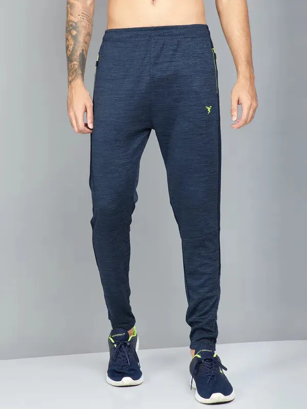 Men Colorblock Slim Fit Trackpants with TECHNO DRY