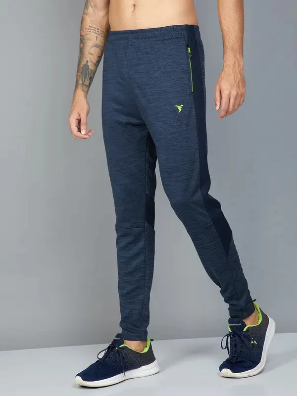 Men Colorblock Slim Fit Trackpants with TECHNO DRY