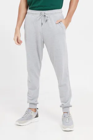 Men Grey Pique Jog Pant