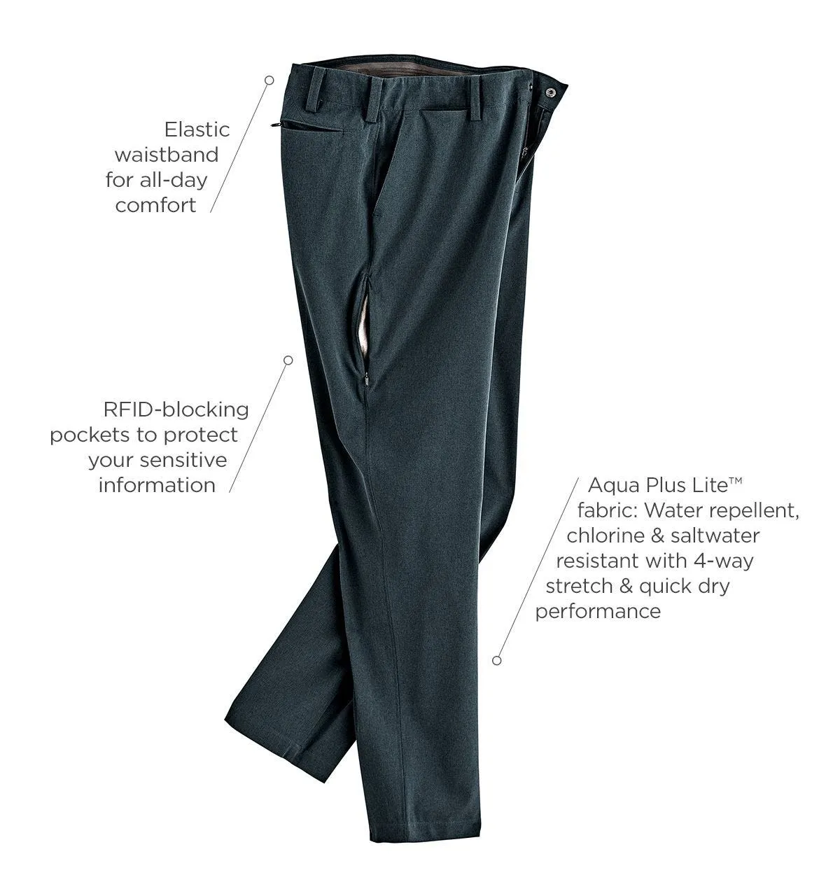 Men's Avalos Travel Pants  |  Vintage Navy Heather