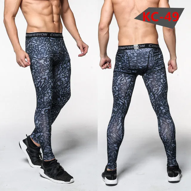 Mens Compression Pants 2016 New Crossfit Tights Men Bodybuilding Pants Trousers Camouflage Joggers