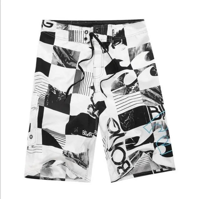 New arrive Mens Shorts Surf Board Shorts Summer Sport Beach Homme Bermuda Short Pants Quick Dry Silver Boardshorts 2017 New