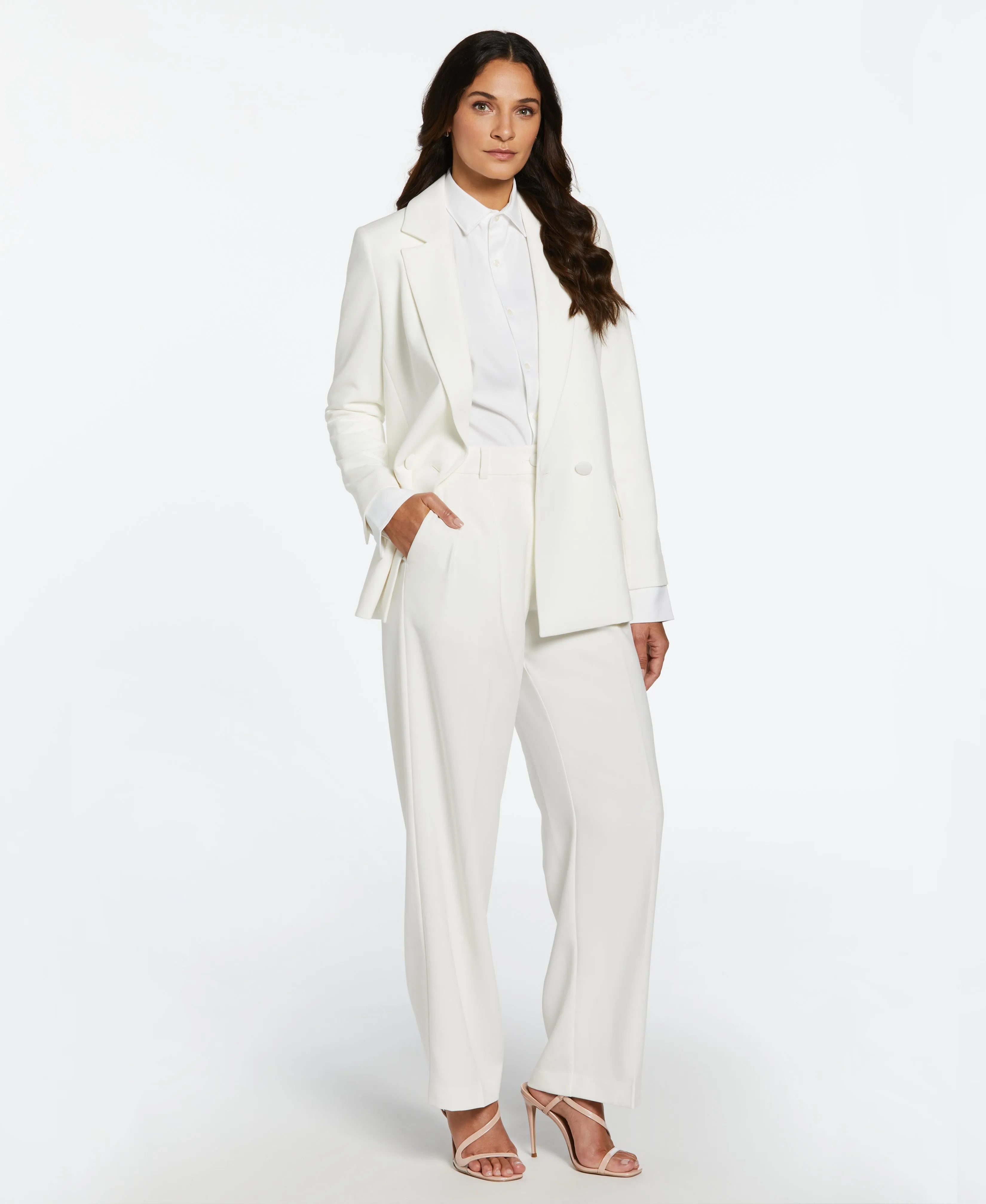 Plus Size Double Breasted Gabardine Suit