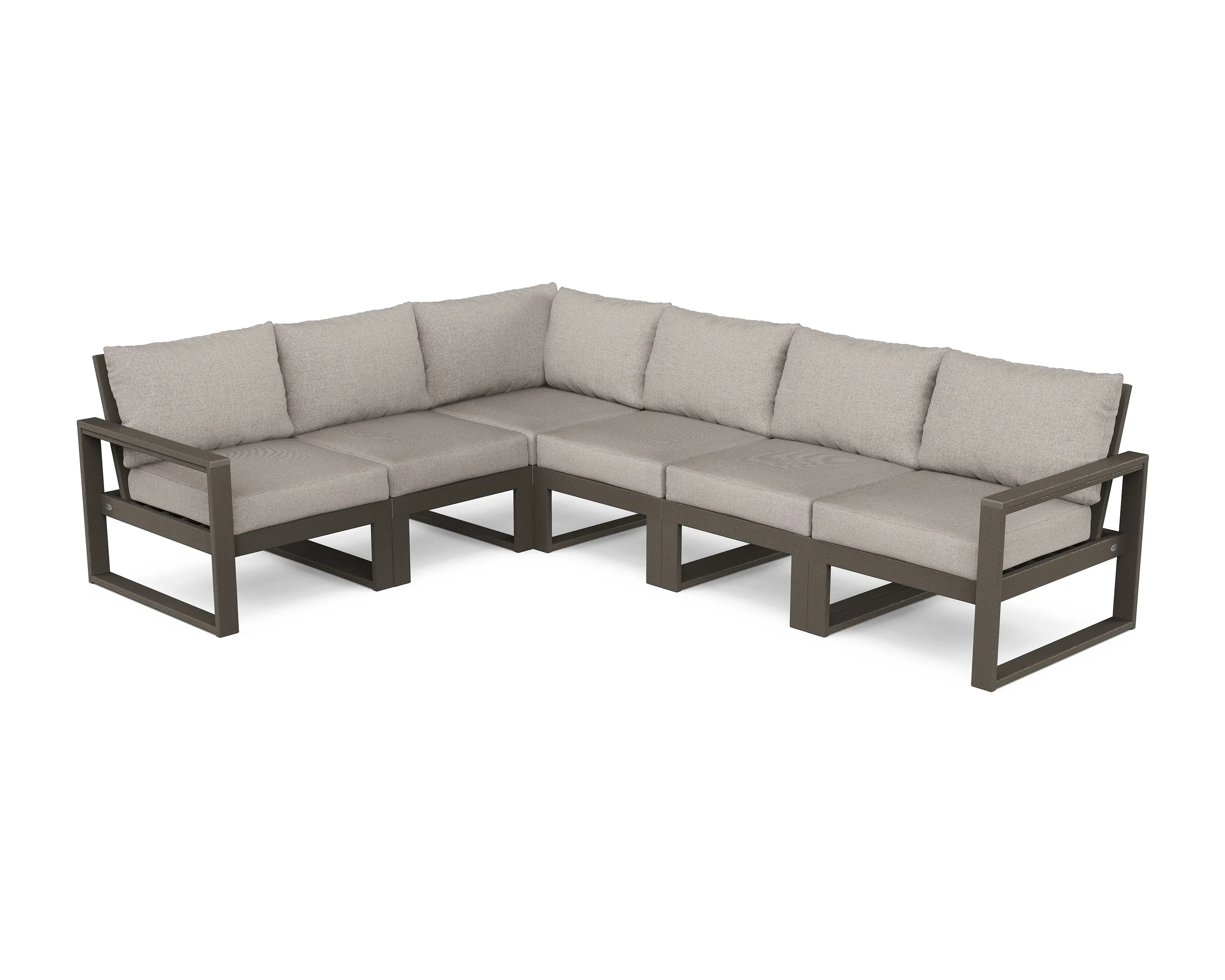 POLYWOOD® EDGE 6-Piece Modular Deep Seating Set in Vintage