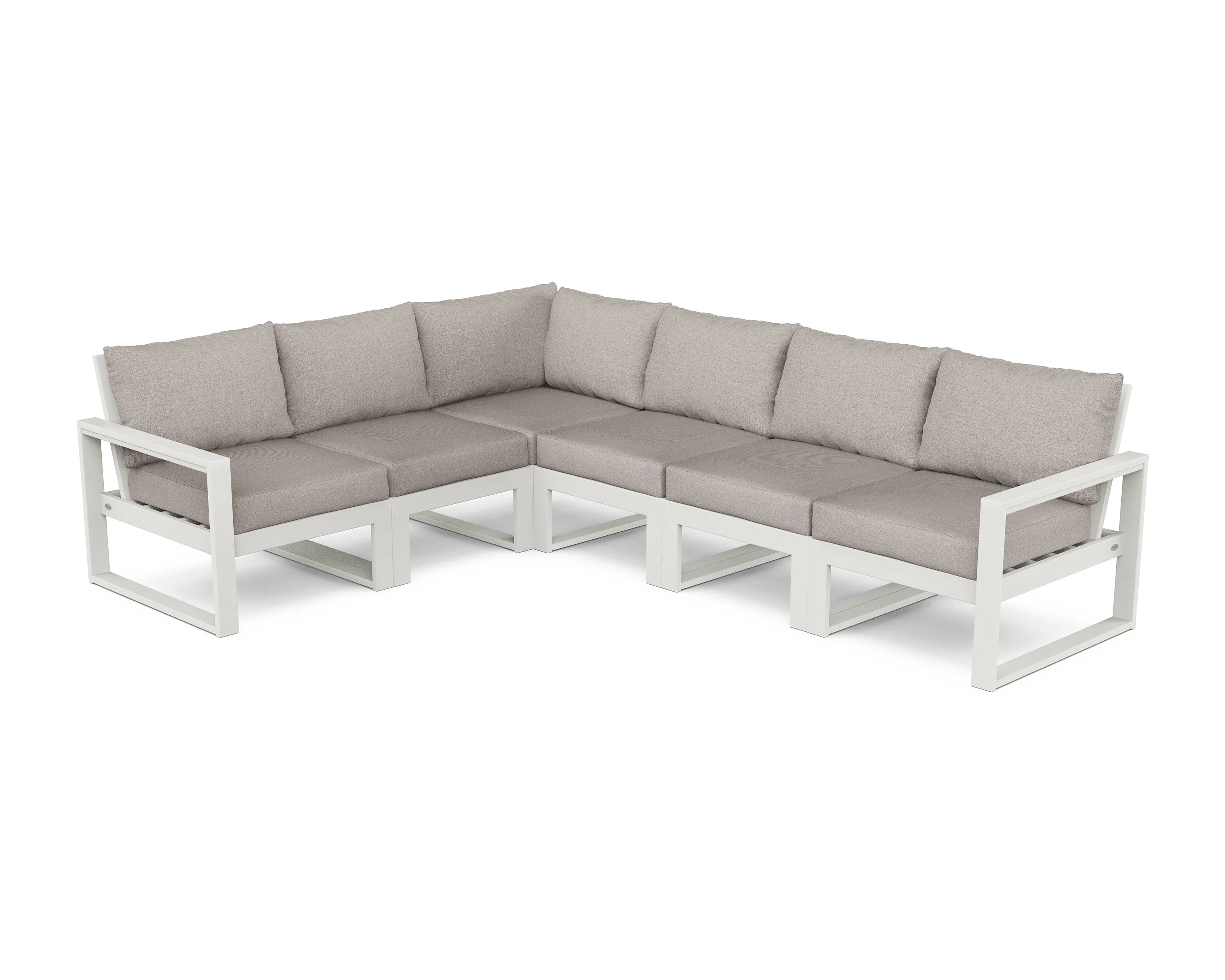 POLYWOOD® EDGE 6-Piece Modular Deep Seating Set in Vintage