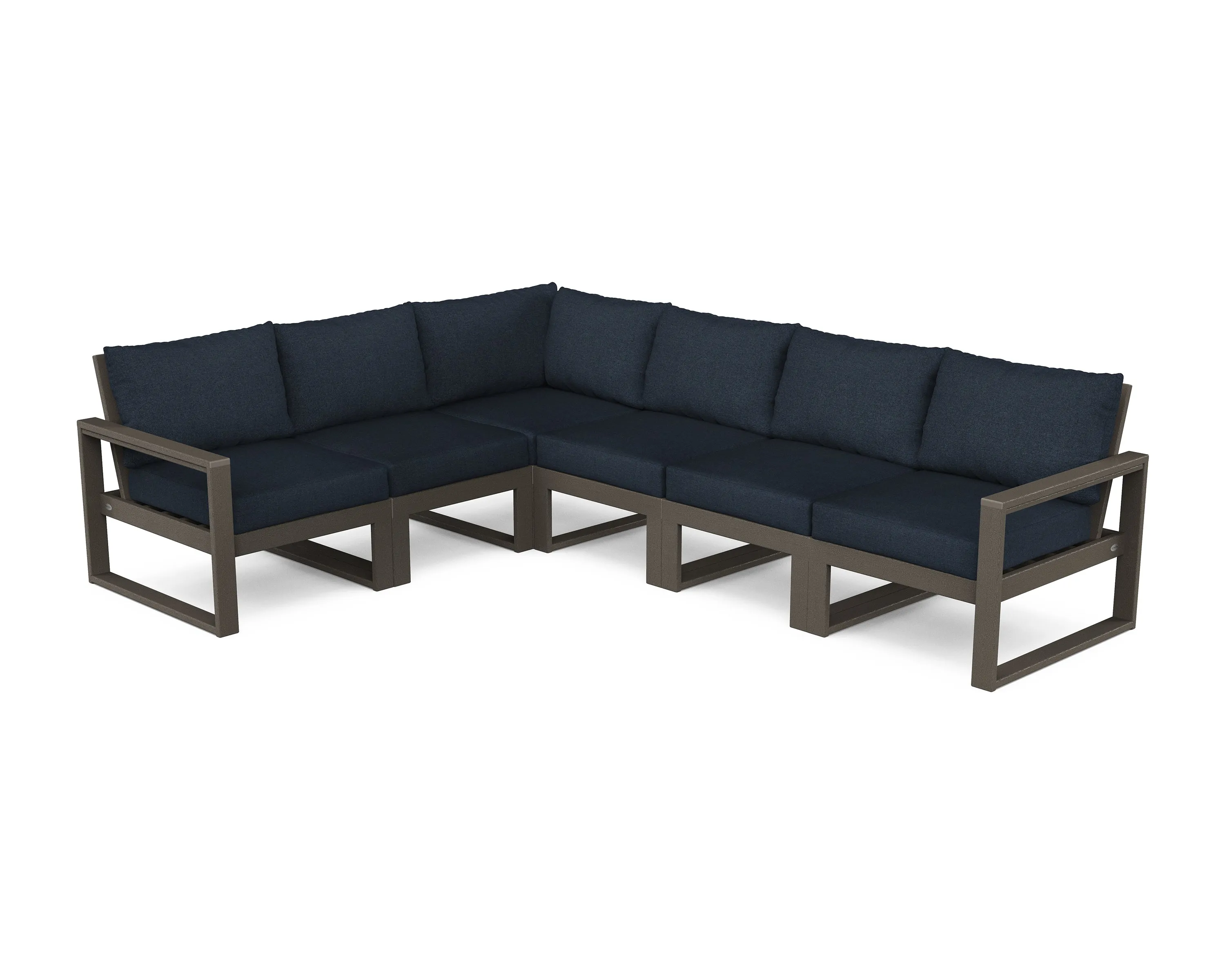 POLYWOOD® EDGE 6-Piece Modular Deep Seating Set in Vintage