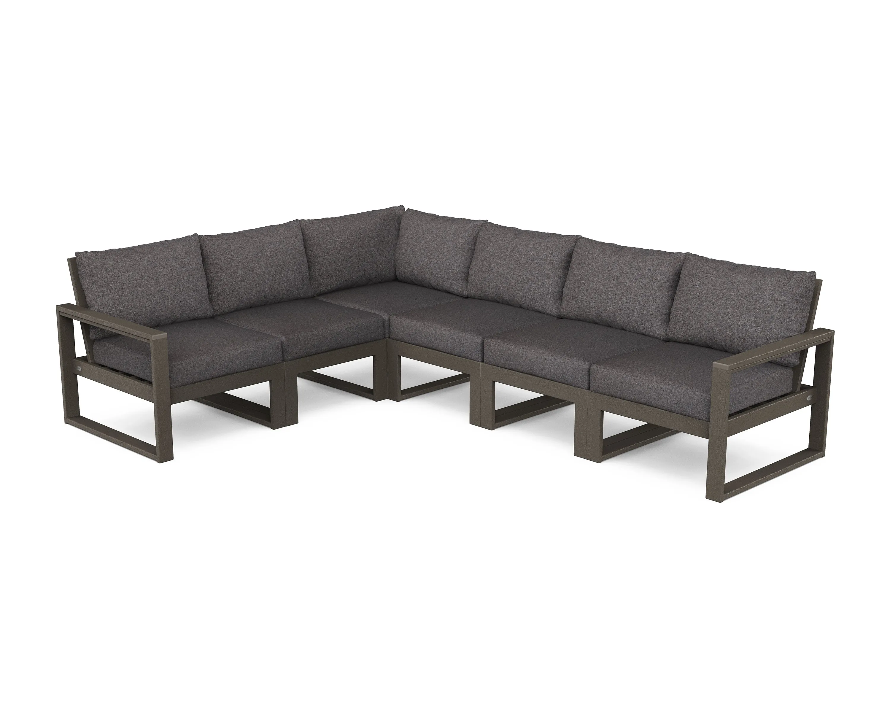 POLYWOOD® EDGE 6-Piece Modular Deep Seating Set in Vintage