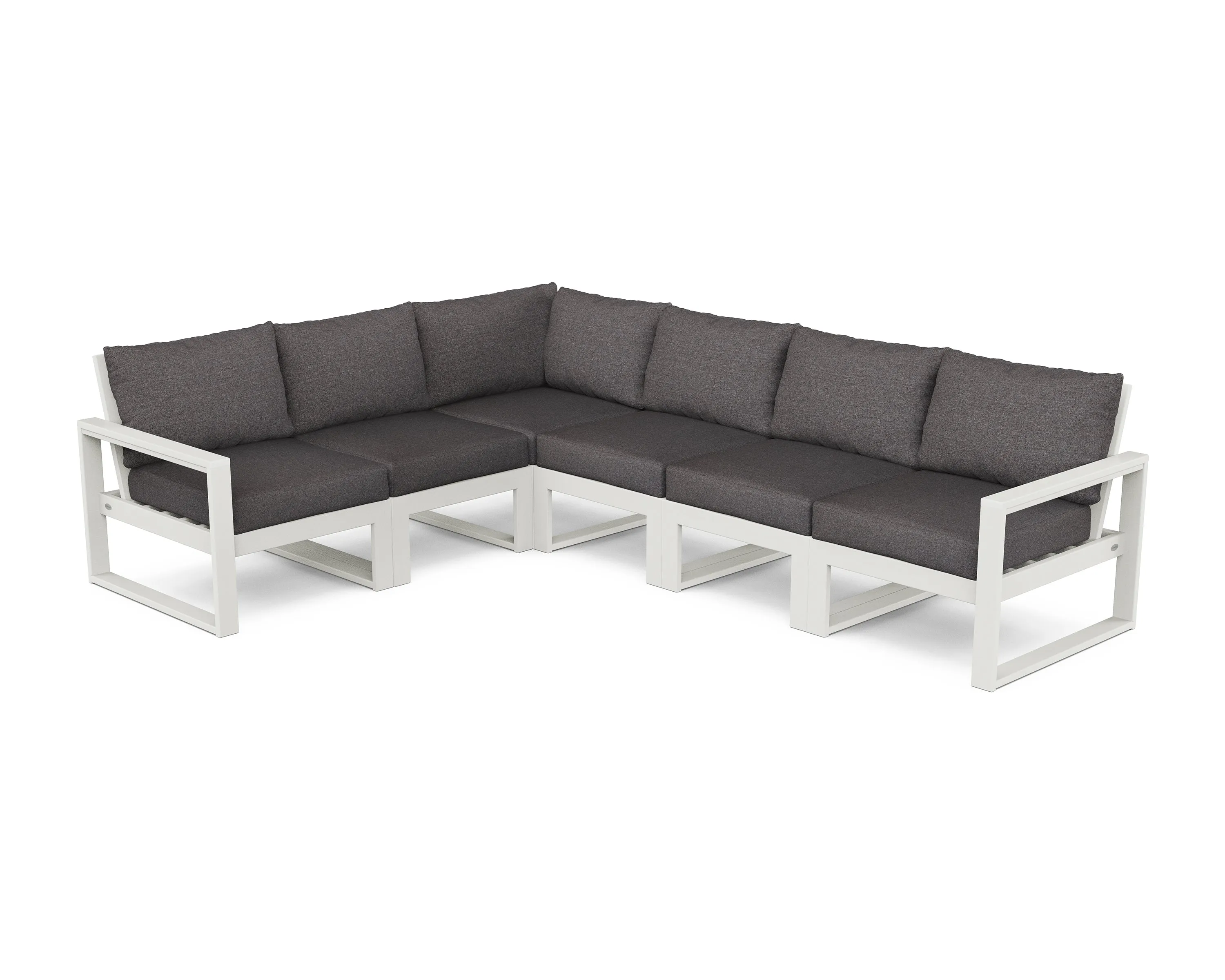 POLYWOOD® EDGE 6-Piece Modular Deep Seating Set in Vintage